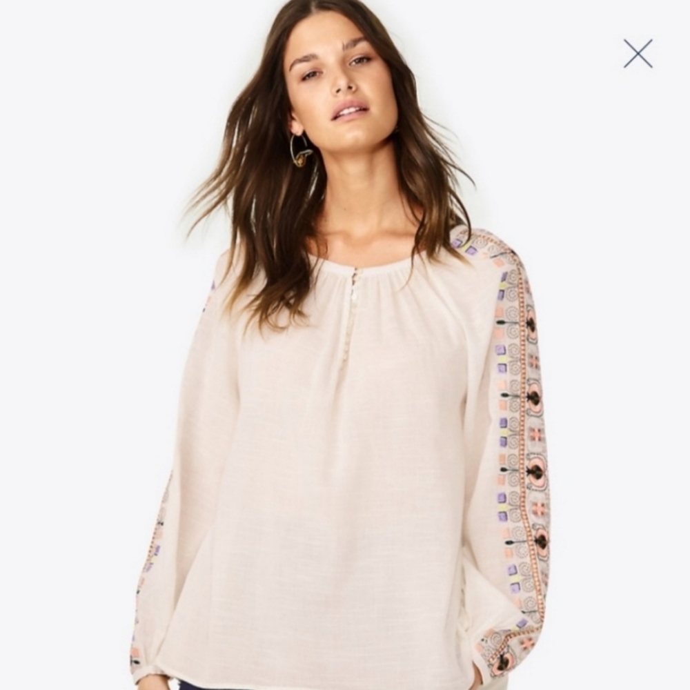 Tory Burch Embellished Luna Top Size S/P
